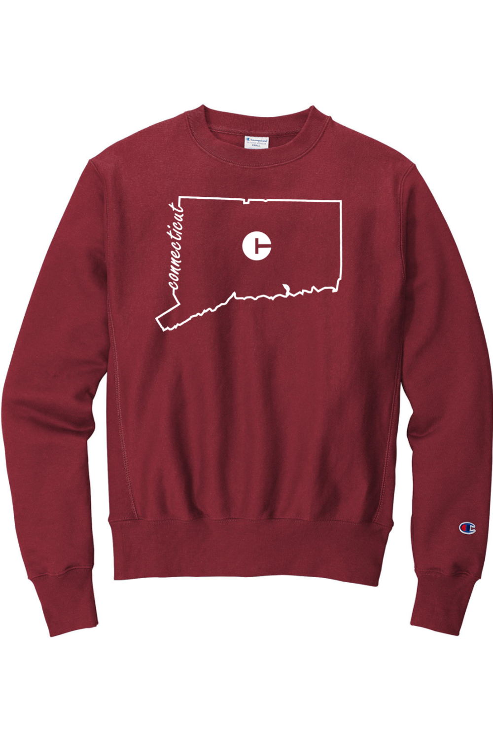 Connecticut - State Outline - Champion Crewneck Sweatshirt