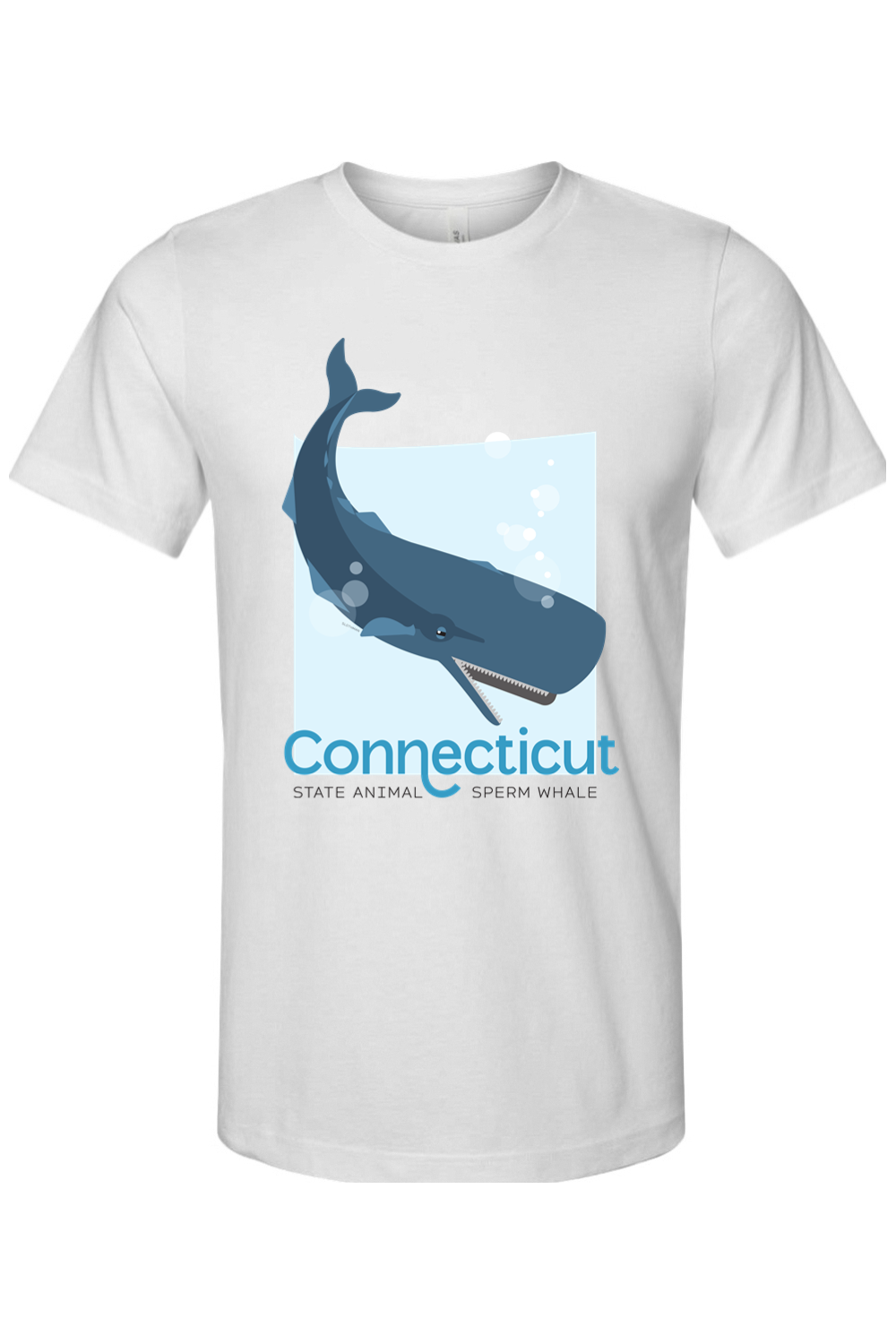 State Animal Sperm Whale - Bella + Canvas Tee