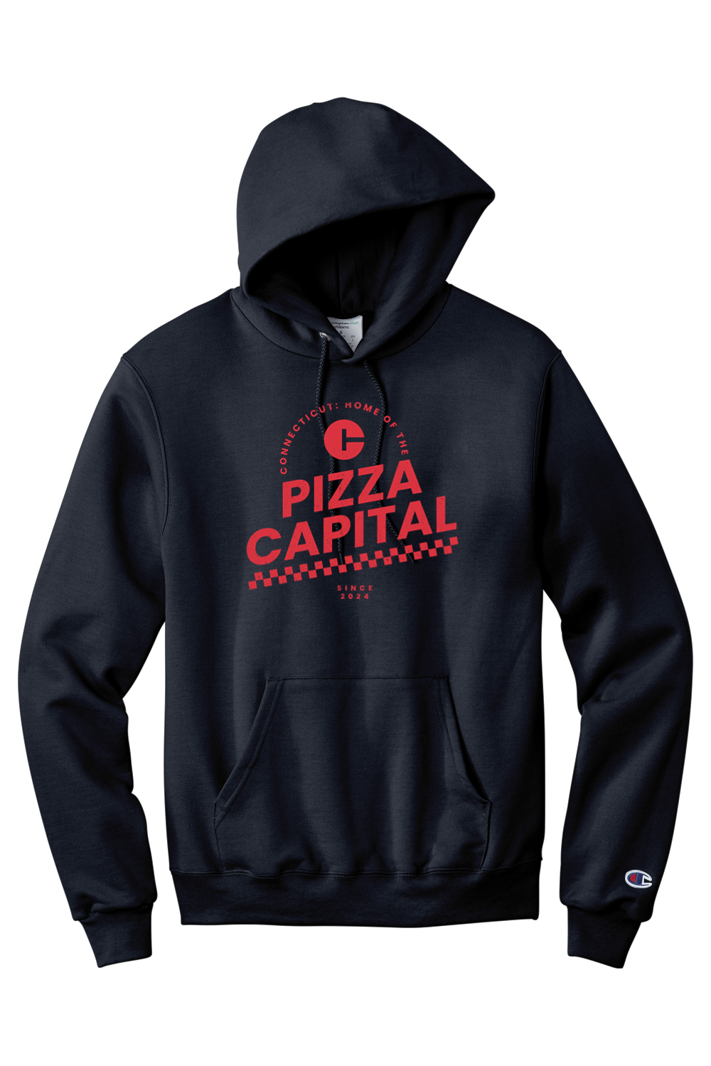 Connecticut - Pizza Capital - Champion Hooded Sweatshirt