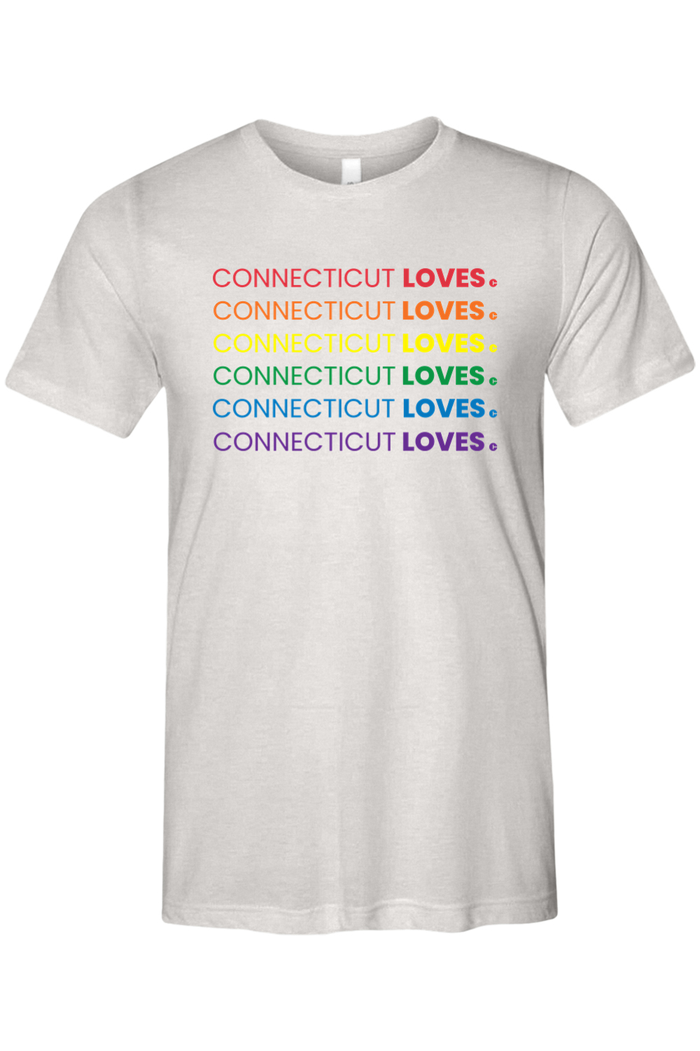 Connecticut - Loves - Bella + Canvas Short Sleeve Tee