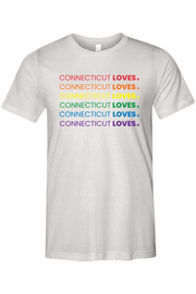 Connecticut - Loves - Bella + Canvas Short Sleeve Tee