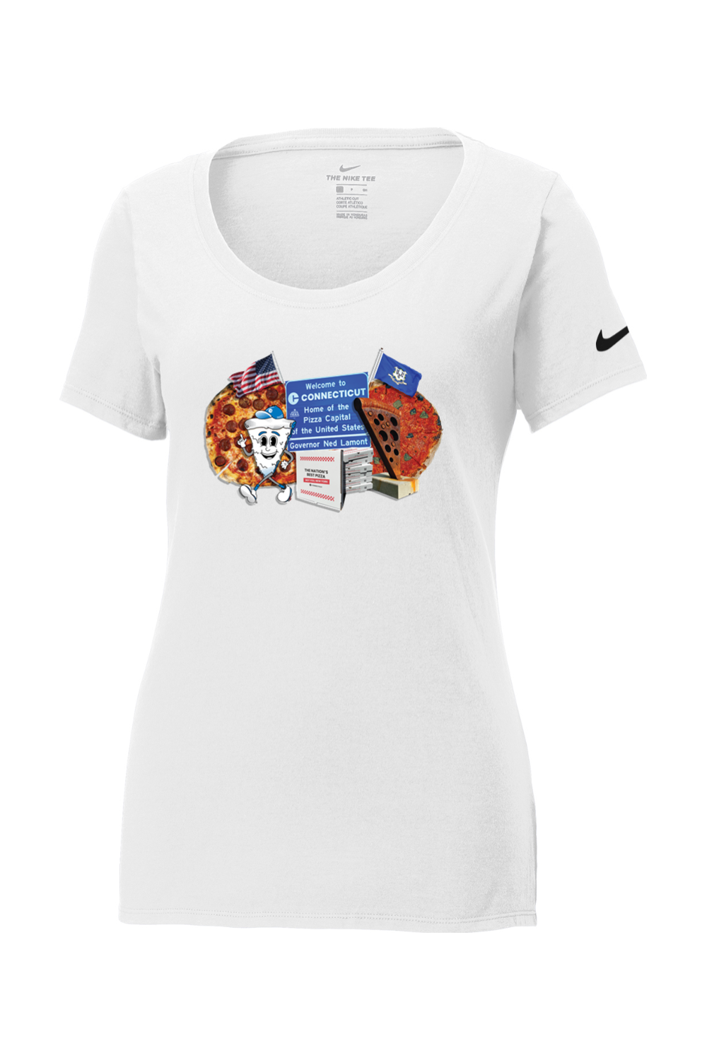 Connecticut - Nation's Best Pizza - Nike Ladies Core Cotton Tee