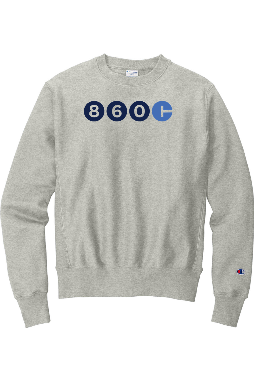Connecticut - Area Code - Champion Crewneck Sweatshirt