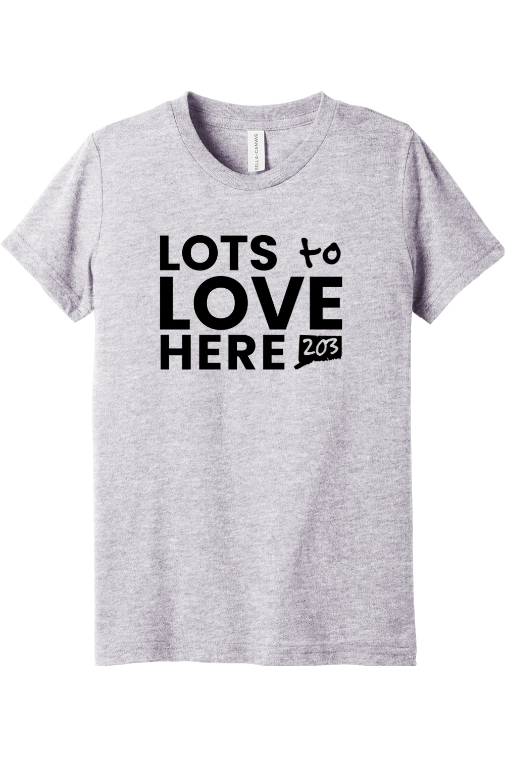 Connecticut - Lots to Love Here - Youth BELLA+CANVAS Short Sleeve Tee