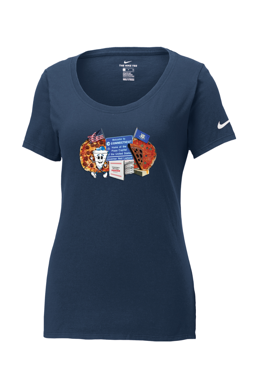 Connecticut - Pizza College - Nike Ladies Core Cotton Tee