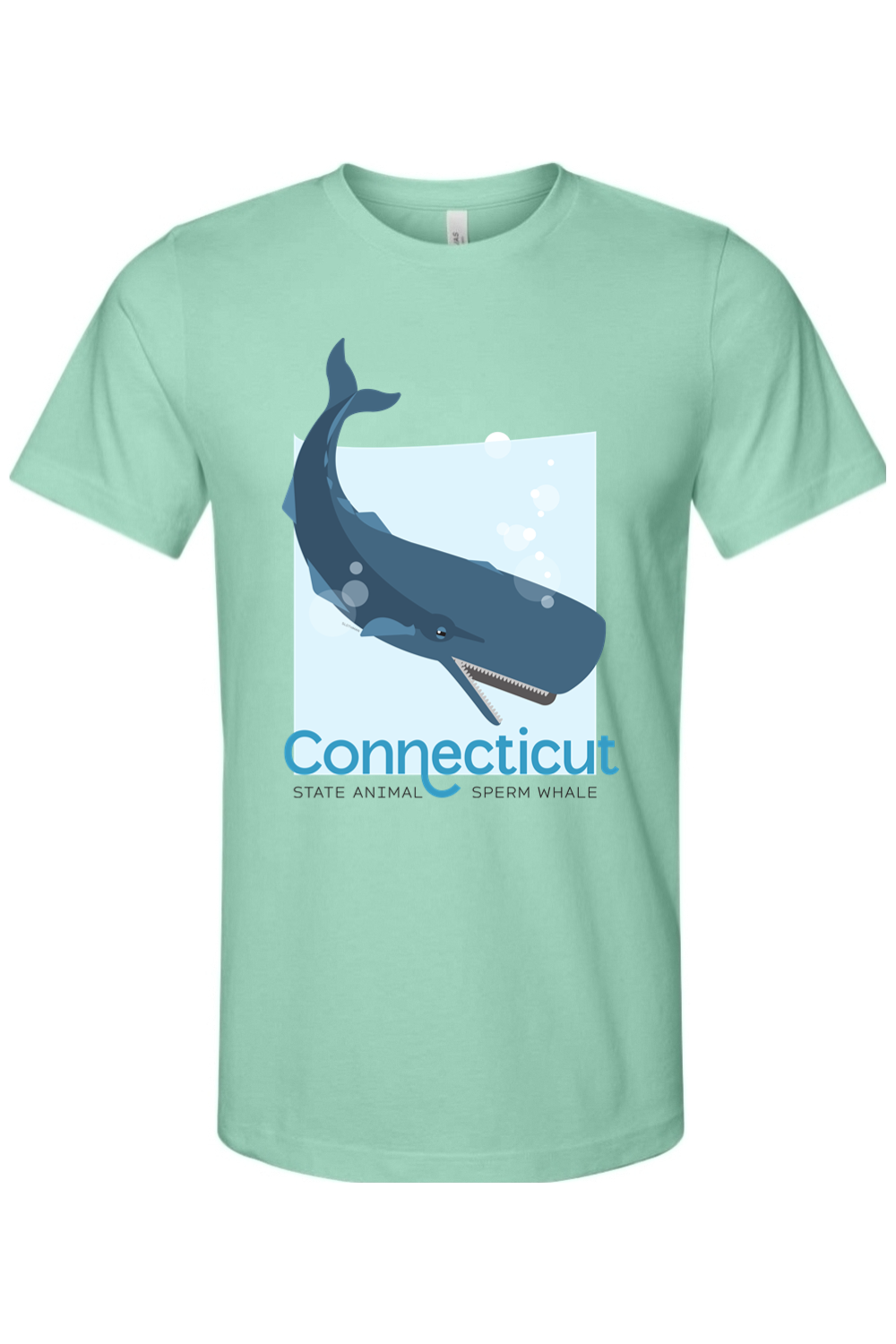 State Animal Sperm Whale - Bella + Canvas Tee