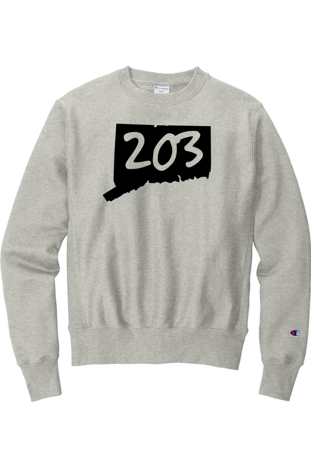 Connecticut - Area Code - Champion Crewneck Sweatshirt