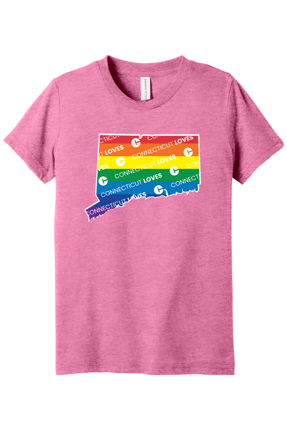 Connecticut - State Logo - Youth BELLA+CANVAS Short Sleeve Tee