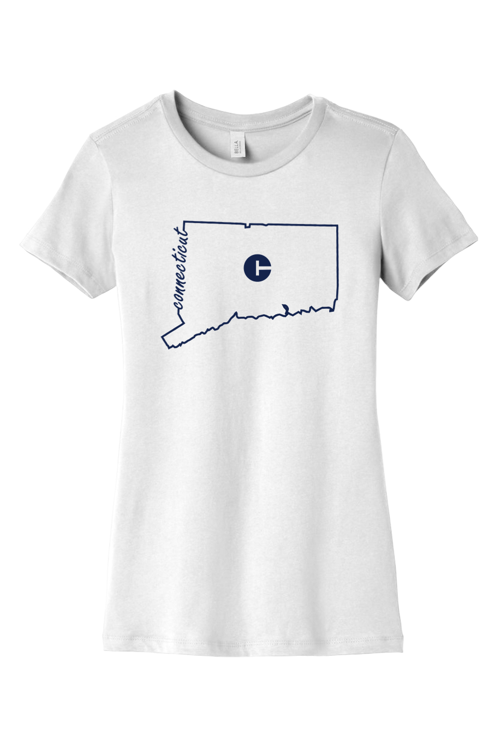 Connecticut - State Outline - BELLA+CANVAS Women’s Slim Fit Tee