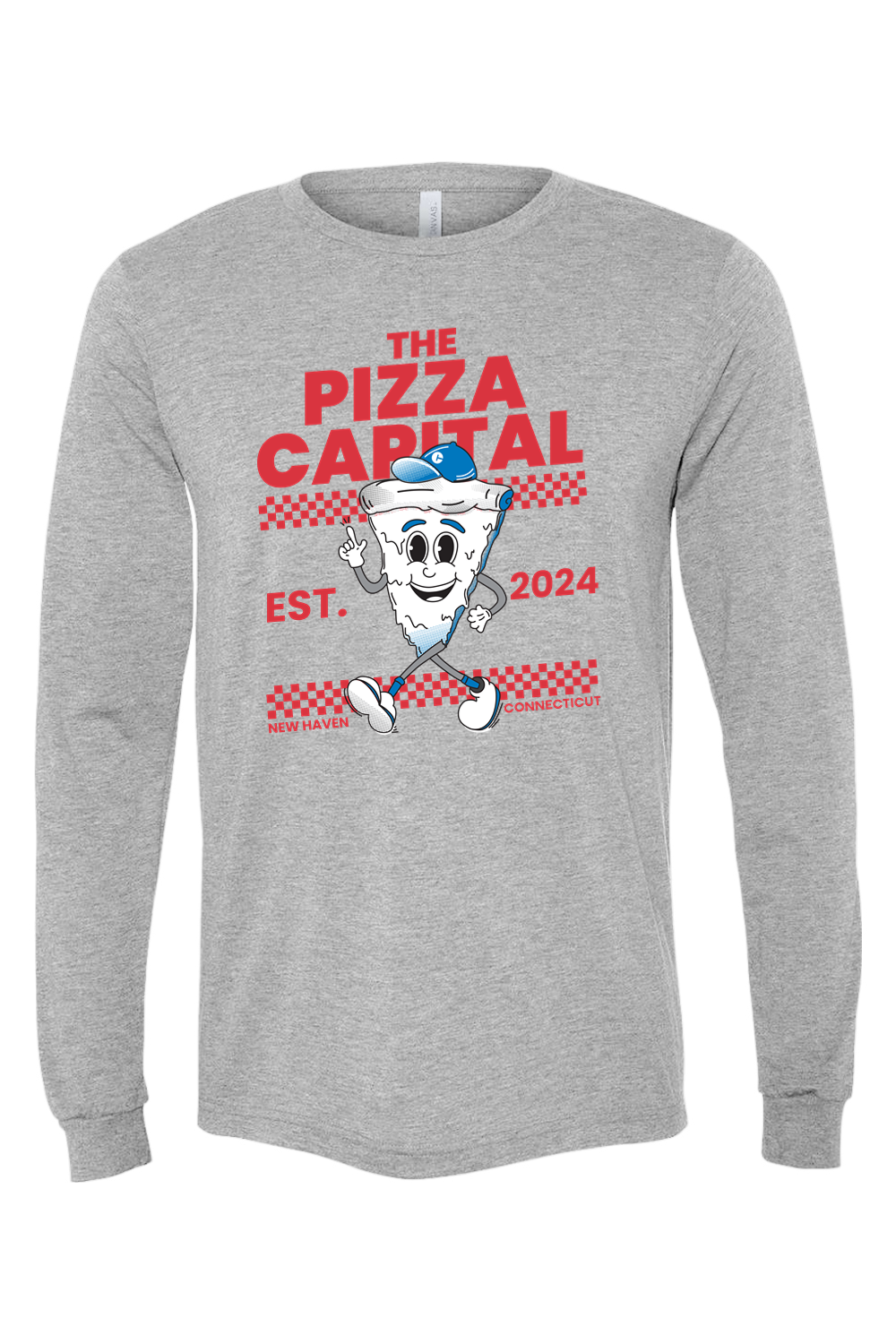 Connecticut - The Pizza Capital - BELLA + CANVAS Unisex Long Sleeve Tee