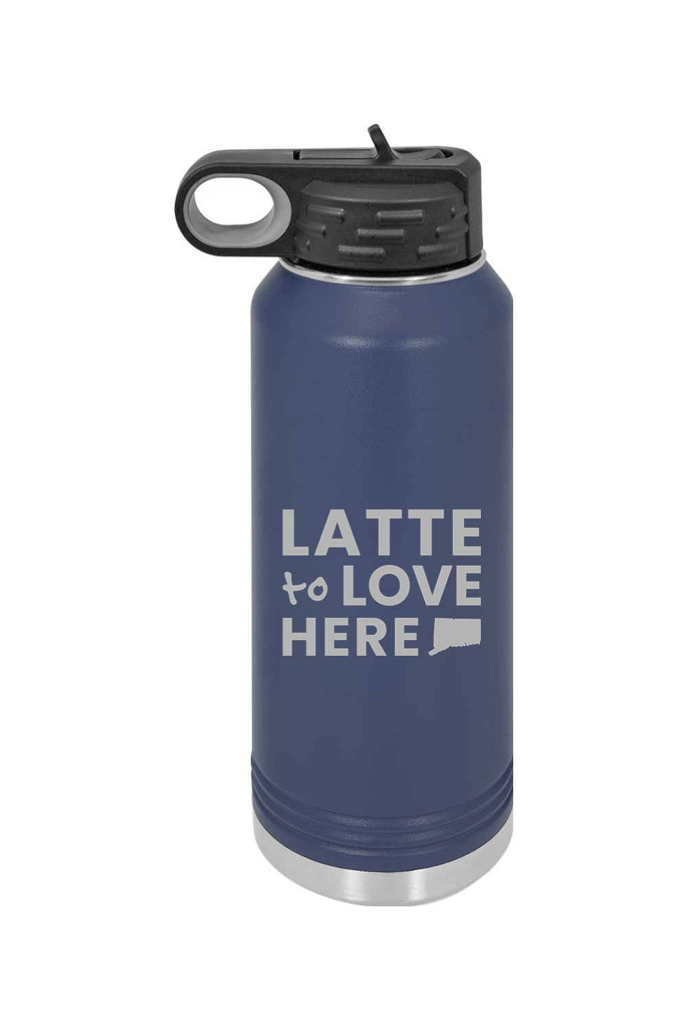 Connecticut - Latte to Live - 32 oz. Stainless Steel Water Bottle