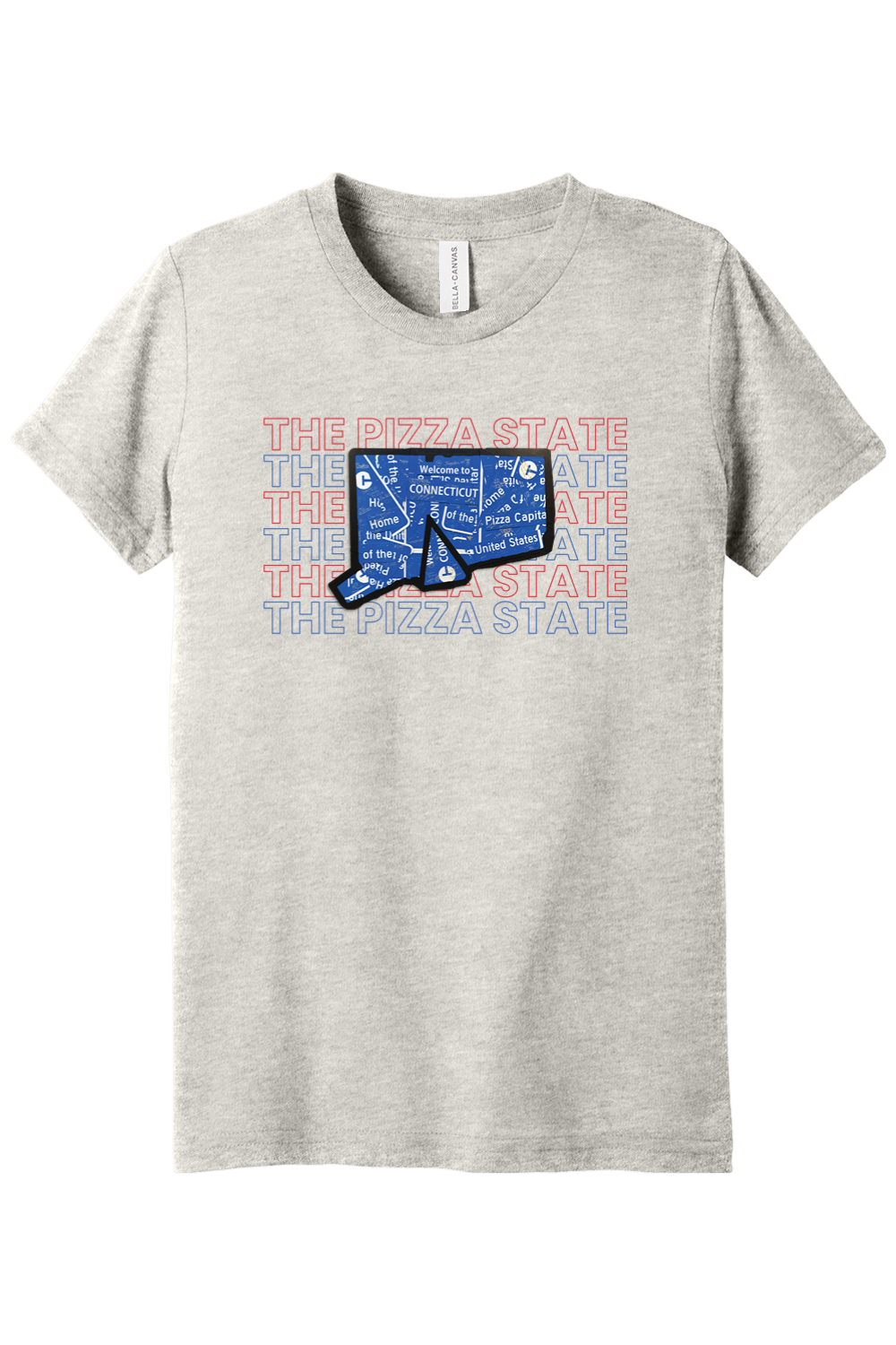Connecticut - Pizza State - Youth BELLA+CANVAS Short Sleeve Tee