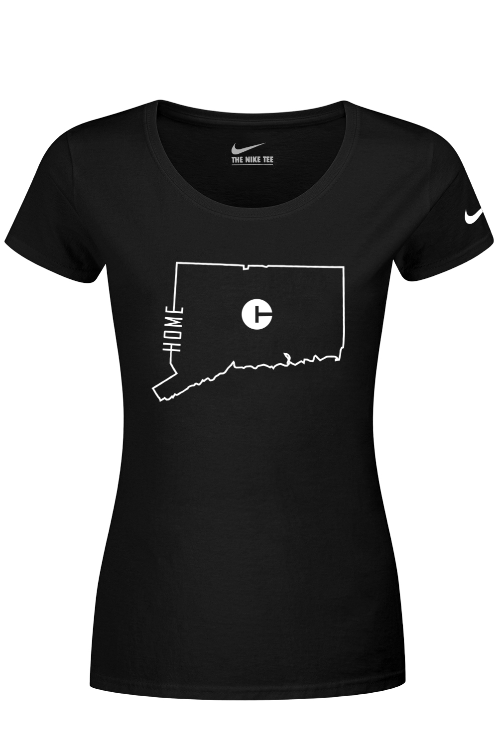 Connecticut - State Outline Home - Nike Ladies Dri-FIT Cotton/Poly Tee