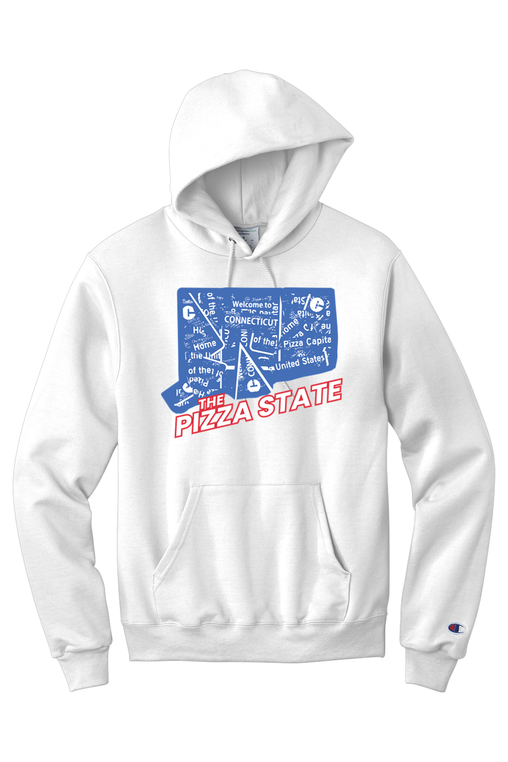 Connecticut - The Pizza State - Champion Hooded Sweatshirt