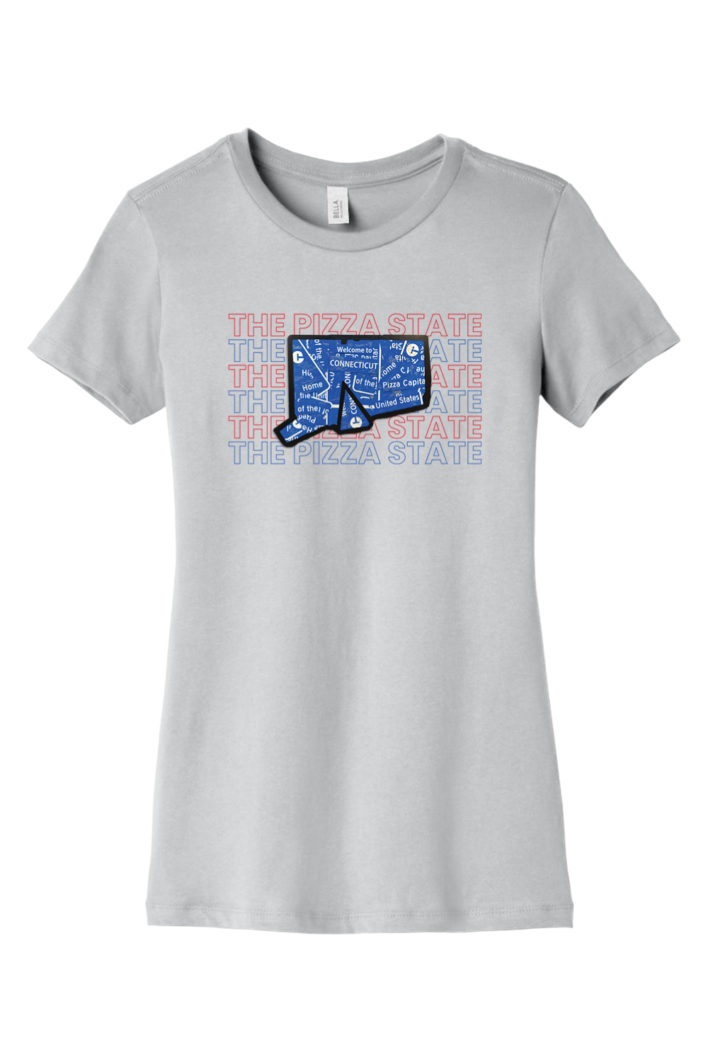 Connecticut - Pizza State - BELLA+CANVAS Women’s Slim Fit Tee