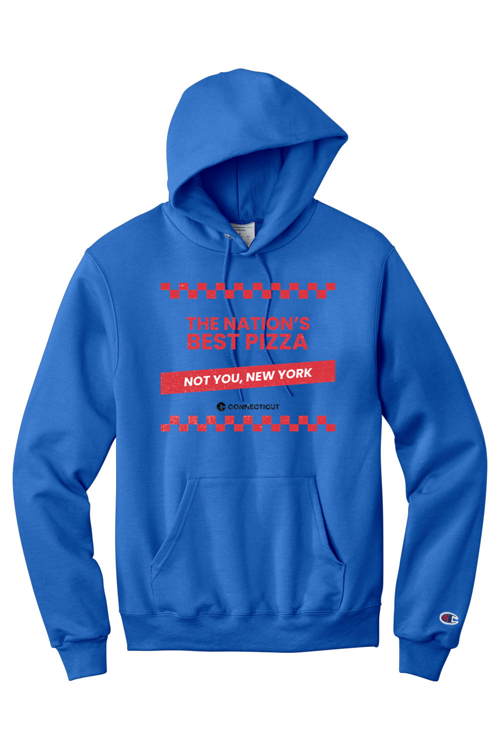 Connecticut - The Nation's Best Pizza - Champion Hooded Sweatshirt
