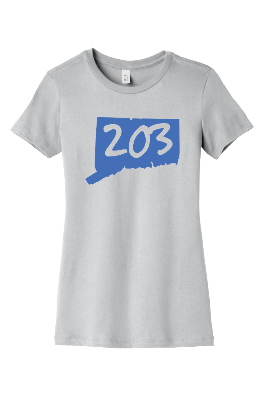 Connecticut - Area Code - BELLA+CANVAS Women’s Slim Fit Tee