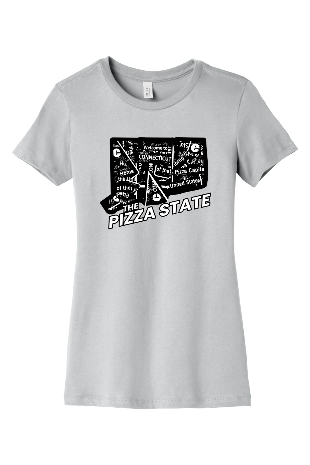 Connecticut - The Pizza State - BELLA+CANVAS Women’s Slim Fit Tee
