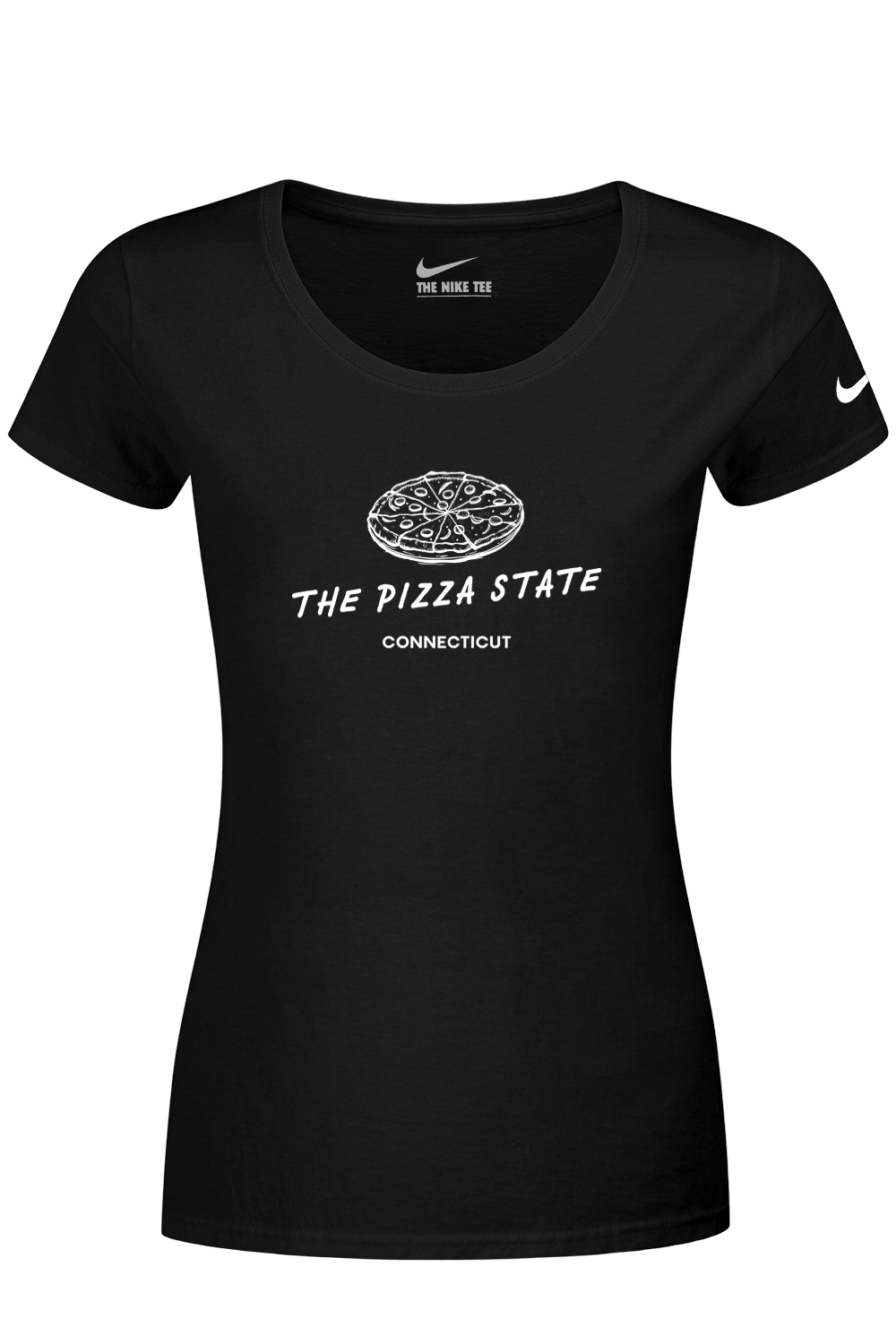 Connecticut - The Pizza State - Nike Ladies Dri-FIT Cotton/Poly Tee