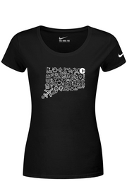 Connecticut - Iconography State - Nike Ladies Dri-FIT Cotton/Poly Tee