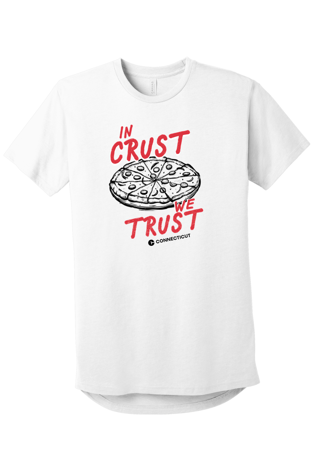 Connecticut - In Crust We Trust - BELLA+CANVAS Men’s Long Body Urban Tee