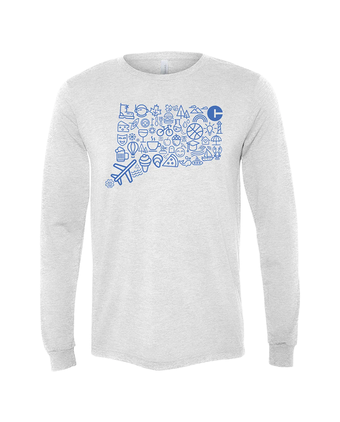 Connecticut Icon Collage Unisex Long Sleeve Tee