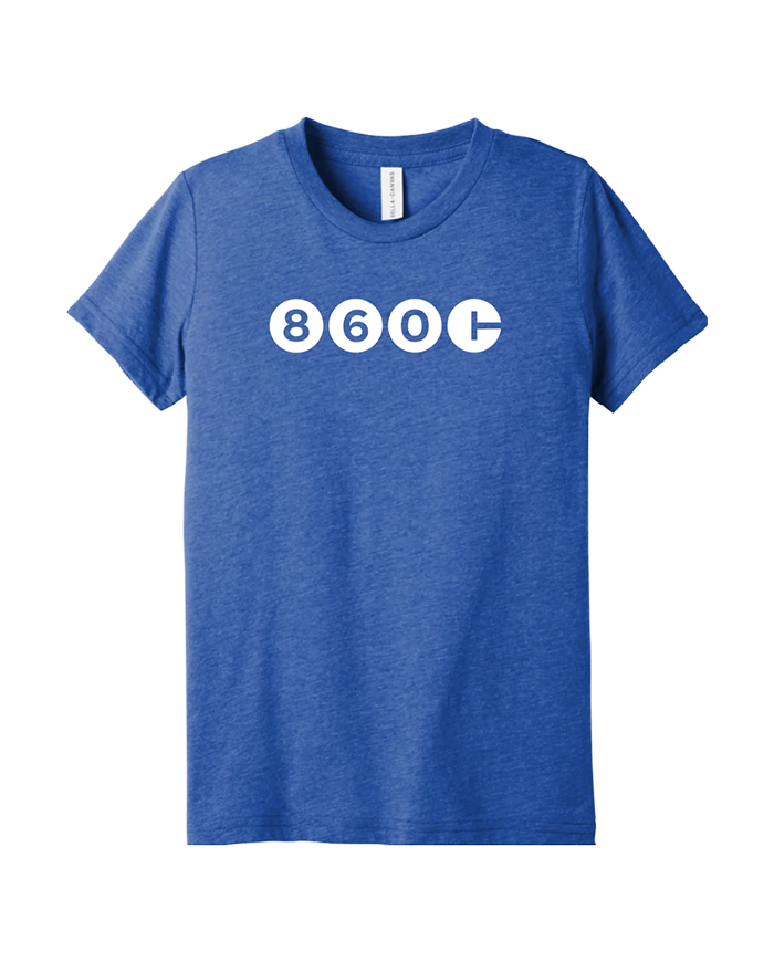 Connecticut Area Code Youth Short Sleeve Tee -860